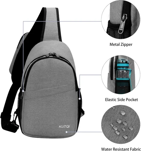 Miniatura 5 de Mochila cruzada para mujeres y hombres, multiusos, artículos esenciales de viaje, senderismo, bolsa de pecho