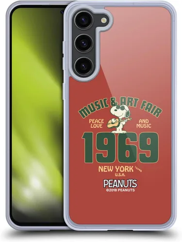 Miniatura 374 de Head Case Designs Funda de gel Woodstock 50th con licencia oficial de Peanuts Snoopy Guitar 1969 [protección de grado militar] compatible