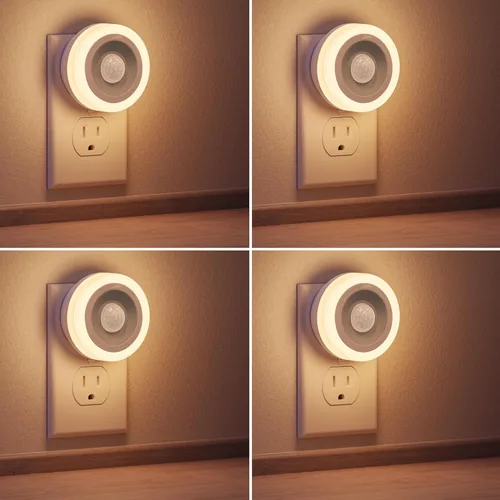 Miniatura 16 de Luces nocturnas enchufables, paquete de 2, luz nocturna LED con sensor para niños, bebé, baño, escalera, pasillo, color blanco frío