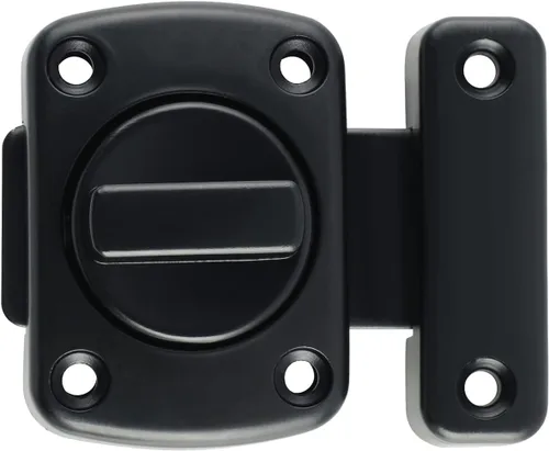 Miniatura 9 de Alise MS220B-2P - 2 pestillos de puerta deslizante, tamaño mediano, seguridad de doble cara, rotación, herrajes para caja de almacenamiento, Negro