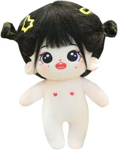 Miniatura 30 de niannyyhouse Muñeca de peluche de 7.9 in para niña, cuerpo de peluche humanoide, sin atributo, 8 pulgadas, cuerpo normal, ropa de vestir, regalos