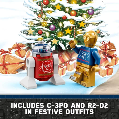 Miniatura 5 de LEGO Star Wars Calendario de Adviento 2022 75340 Juego de juguetes de construcción para niños, niños y niñas, a partir de 6 años, 8 personajes y 16