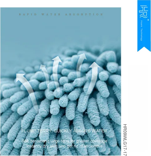 Miniatura 7 de HR Huare Technology Toallas de mano de chenilla, bola mullida de felpilla ultra absorbente, secado instantáneo, toalla de mano suave como la nube