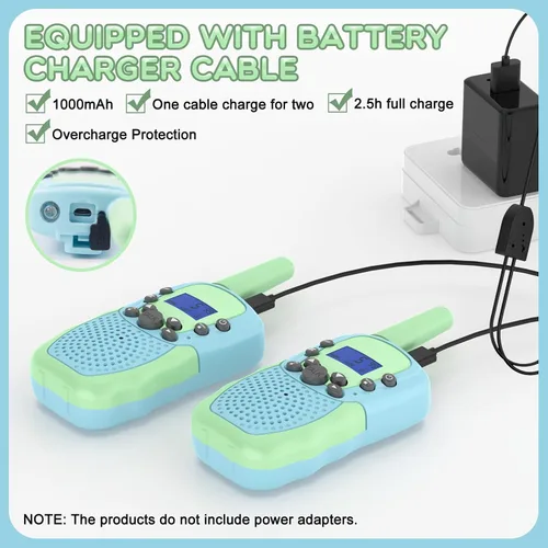 Miniatura 4 de Selieve Walkie Talkies para niños recargables, juguetes para niños o niñas de 4 a 12 años, para interiores y exteriores, rango de 1.9 mi, 22