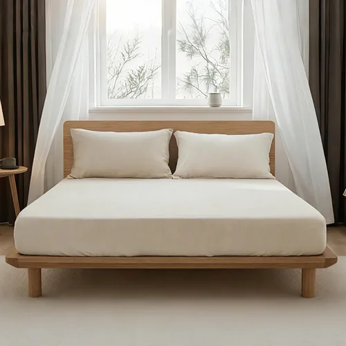 Miniatura 8 de Simple&Opulence Sábana bajera ajustable de lino (1 pieza) – Funda de colchón de 14 pulgadas de profundidad de 14 pulgadas de profundidad, mezcla
