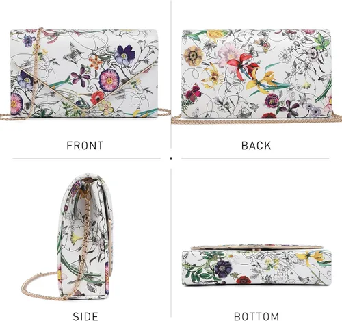 Miniatura 4 de Bolsos de mano Dasein para mujer, de ante sintética, para noche, formales para fiestas, bodas, cócteles, graduación