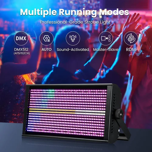 Miniatura 5 de Betopper LF4808 Luces de efecto estroboscópico de matriz de 260 W, luces estroboscópicas de lavado y cegadoras, mapeo de píxeles y efectos