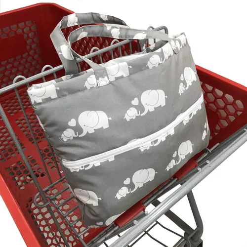 Miniatura 7 de Funda doble para carrito de compras para hermanos bebés con funda de transporte. Plegable para tiendas de comestibles al por mayor como Costco SAMS