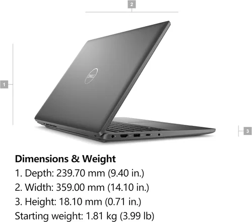 Miniatura 6 de Dell Computadora portátil Latitude 3550, Intel Ultra 7 155U (hasta 4.8 GHz, con gráficos Intel), 64 GB DDR5 RAM, 1 TB PCIe SSD, 15.6 pulgadas FHD