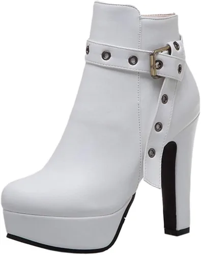 Miniatura 15 de Scaoruki Zapatos de otoño de moda para mujer, botines de tacón de bloque