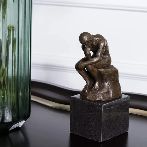 Miniatura 6 de Rodin The Thinker Statue TPE-185 - Estatuas de bronce para decoración del hogar, 5 piezas
