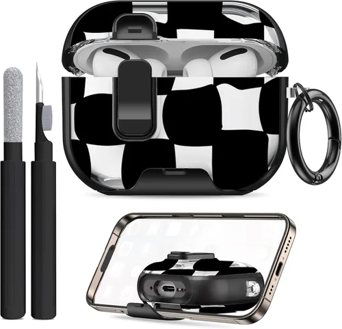 Miniatura 16 de Funda compatible con Airpods Pro 3 (2025) con soporte para teléfono y kit de limpieza, bonito clip de silicona suave para Apple AirPods Pro de 3ª