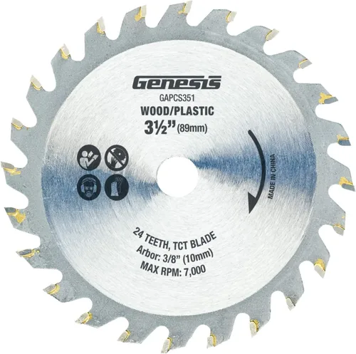 Miniatura 9 de Genesis GPCS535CK Kit de sierra circular compacta de inmersión con empuñadura de control de 5.8 amperios y 3 1/2 pulgadas con láser, base