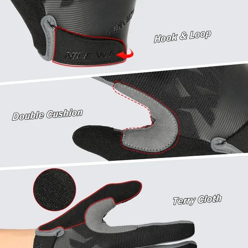 Miniatura 5 de NICEWIN Cycling Bike Gloves Men Women, Padded Anti-Slip Mountain Bike Gloves, Touch Screen Full Finger Road Bicycle Biking Gloves