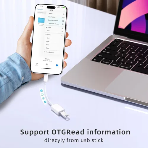 Miniatura 3 de ZVGMOOE Adaptador USB C a USB 3.0, paquete de 2 unidades, USB C macho a USB hembra OTG cable Thunderbolt3 a USB adaptador compatible con MacBook