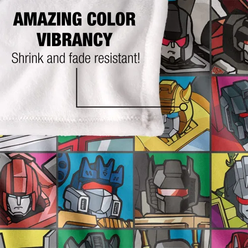 Miniatura 4 de Transformers Transformers Squares Silky Touch Manta súper suave de 36 x 58 pulgadas