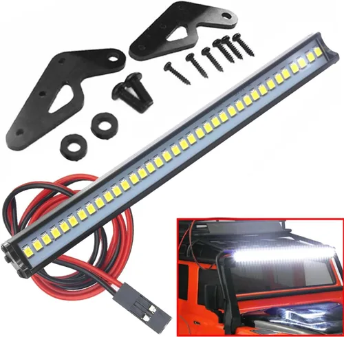 Miniatura 2 de ShareGoo Lámpara de techo de metal superbrillante de 36 luces LED compatibles con Traxxas TRX-4 90046 D90 Axial SCX10 1/10 RC Crawler, 5.9 pulgadas