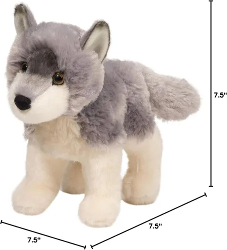 Miniatura 2 de Douglas Ashes Wolf Plush – Juguete de peluche suave y realista de 8 pulgadas para niños, niños pequeños y coleccionistas de vida silvestre