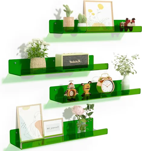 Miniatura 19 de upsimples Estantes acrílicos para decoración de pared, estante de exhibición de 15 pulgadas, organizador de perfumes para baño, dormitorio, sala