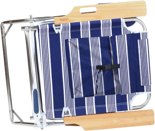 Miniatura 7 de Silla de playa grande Jumbo de 500 libras de aluminio resistente para grandes y altos, 4 posiciones reclinables