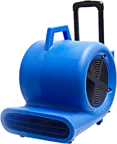 Miniatura 8 de INTBUYING Ventilador de aire de 3 velocidades secador de alfombras 1.2 HP resistente, potente flujo máximo 5700 CFM, ventilador de piso azul 110 V