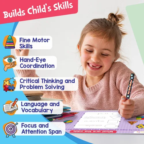 Miniatura 9 de Aprende a escribir para niños: juguetes y juegos educativos, actividades de aprendizaje preescolar y jardín de infantes, libro de práctica
