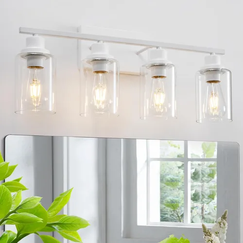 Miniatura 15 de 4 Luces Accesorios de Iluminación para Baño Níquel Cepillado Luz de Tocador Sobre Espejo Moderno Estilo Granja Apliques de Iluminación de Pared