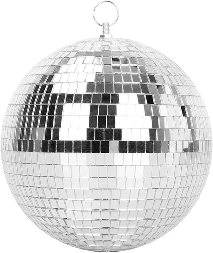 Miniatura 11 de Bola de espejo para discoteca, DJ, club, fiesta, boda, decoración del hogar, Muscab, bola de discoteca de 8 pulgadas con anillo para colgar