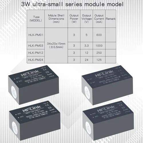 Miniatura 7 de Módulo de alimentación aislado AC-DC Módulo de alimentación de conmutación para el hogar inteligente, módulo de alimentación Mini Buck 220v a 12v