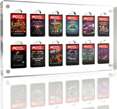 Miniatura 13 de Estuche de exhibición de cartuchos de videojuegos, compatible con soporte para tarjetas Gameboy Advance, marco acrílico magnético para colección
