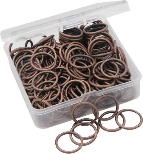 Miniatura 11 de 100 anillos de salto abiertos de 0.71 pulgadas, conectores de joyería de bronce para hallazgos de joyería, suministros de fabricación, pulseras