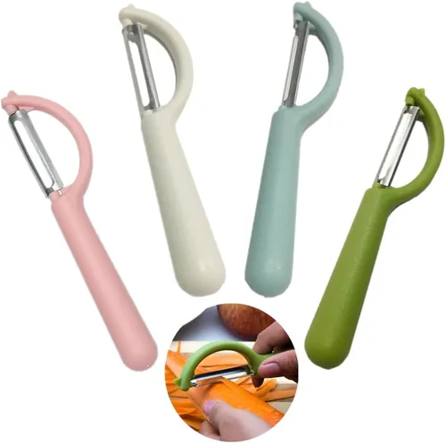 Pelador de verduras multifuncional, pelador de papas, pelador de verduras, cuchillas afiladas de acero inoxidable, peladores de cocina, mango