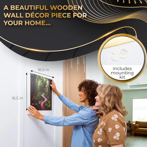 Miniatura 3 de ZenChalet - Blooming Path Rompecabezas de madera de 500 piezas para adultos - Rompecabezas inspiradores de corte de madera, ideal para regalos