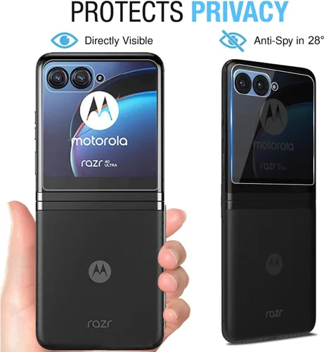 Miniatura 5 de Protector de pantalla de privacidad para Motorola Razr 40 Ultra (2023) [2 unidades] Protector de pantalla de privacidad rWith [2 unidades] Protector