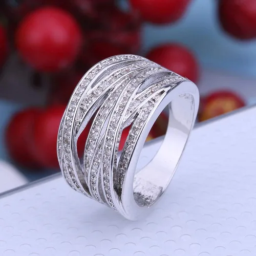 Miniatura 2 de Anillo de boda de lujo, joyería de compromiso con circonitas AAA para mujer, Anel Joyas, Anillos y Anillos