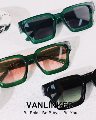 Miniatura 84 de VANLINKER Gafas de sol cuadradas gruesas para hombres y mujeres, retro, rectangulares, con protección UV400, VL9731