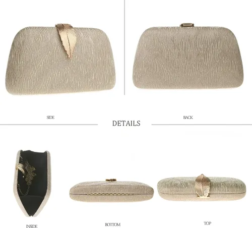 Miniatura 4 de jessie Bolsos de noche para mujer, formales, nupciales, bodas, pequeños embragues, bolsos cruzados para baile de graduación, cóctel, fiesta