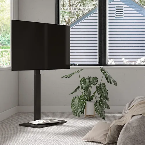 Miniatura 8 de FITUEYES - Soporte universal de suelo para TV con base de hierro, montaje giratorio para televisores LED, LCD, OLED, plasma, de pantalla plana
