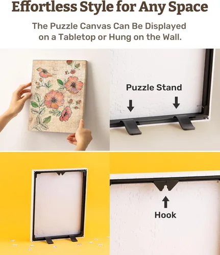 Miniatura 4 de PieceRelax Arte de Pared en Lienzo de Rompecabezas 366 Piezas de Plástico para Adultos - Hokusai - La Gran Ola de Kanagawa - Regalo Único