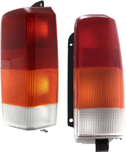 Evan Fischer Lente de luz trasera y carcasa compatibles con Jeep Cherokee 1997-2001, juego de 2 unidades para el lado del pasajero y del conductor
