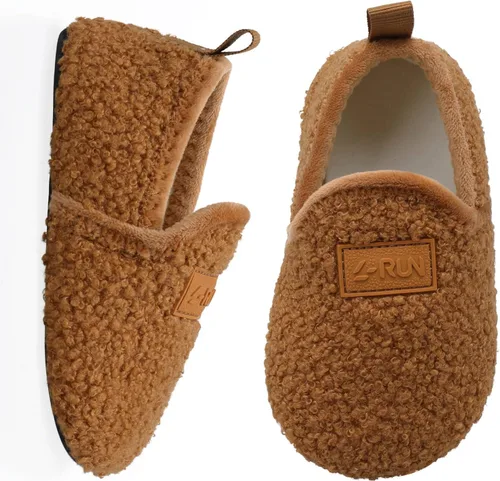 Miniatura 3 de L-RUN - Pantuflas de casa para niños pequeños y niñas, para interiores, calcetines calientes para niños