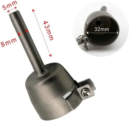 Miniatura 3 de Boquillas de punta de soldadura de 0.197 in para vinilo PVC lámina de plástico soldadura de aire caliente boquilla de soldadura de velocidad