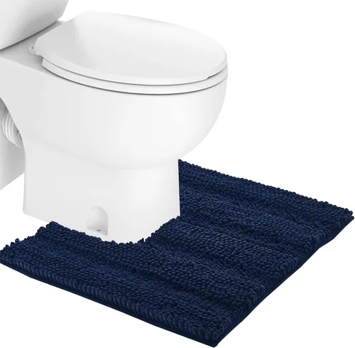 Miniatura 60 de NICETOWN Tapete negro para baño, antideslizante, suave, absorbente de agua, tapete de bajo perfil para entrada, tapete para vestíbulo, puerta