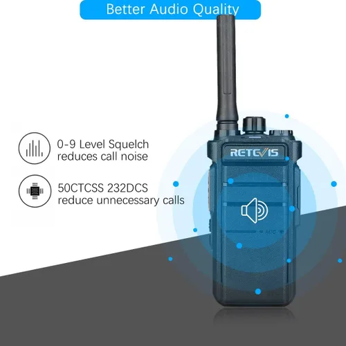Miniatura 8 de Retevis RB26 Radios de 2 vías de largo alcance, Walkie Talkie de trabajo con auricular a granel, 21 horas, USB-C, capacidad de repetidor GMRS