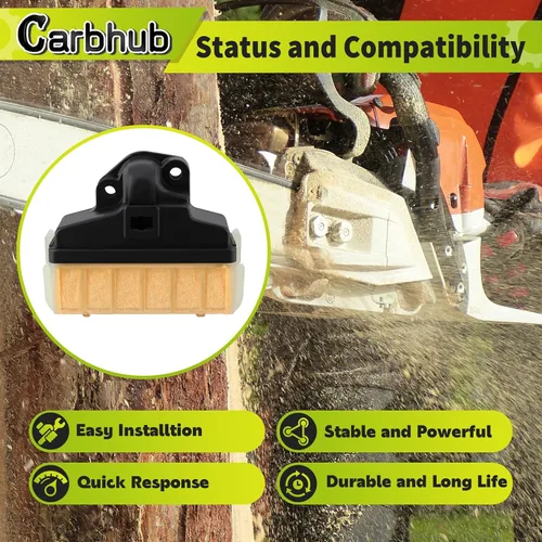 Miniatura 3 de Carbhub 1123-120-1651 Filtro de aire + Bujía + Filtro para línea de combustible y aceite para motosierra STIHL 023 025 MS210 MS230 MS250 con filtro