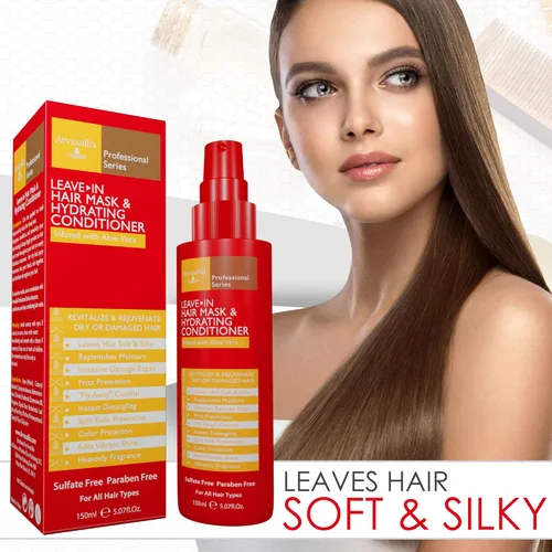 Miniatura 2 de Arvazallia Mascarilla capilar sin enjuague y acondicionador hidratante en aerosol para cabello seco o dañado, acondicionador e hidratante de grado