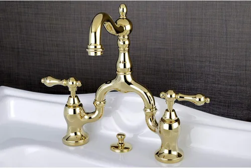 Miniatura 4 de Kingston Brass KS7972AL - Grifo de baño con puente de campo inglés, latón pulido, 10.75 x 4.75 x 2.13