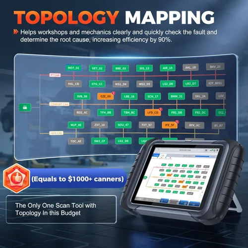 Miniatura 3 de XTOOL Escáner OBD2 bidireccional asistido por IA D8S con mapeo de topología: actualización 2026 de XTOOL D8, herramienta de escaneo con reinicio