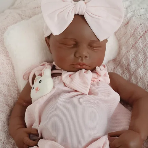 Miniatura 18 de Muñecas de bebé Reborn que se ven reales - 12 pulgadas Cuerpo completo de silicona Niña bebé durmiendo hecha a mano Cara realista Detalles