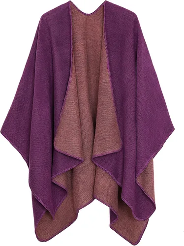 Miniatura 42 de Chales cálidos para mujer, cárdigan con frente abierto, estilo vintage, poncho